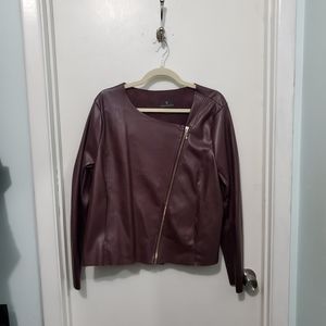 Fauz purple leather jacket